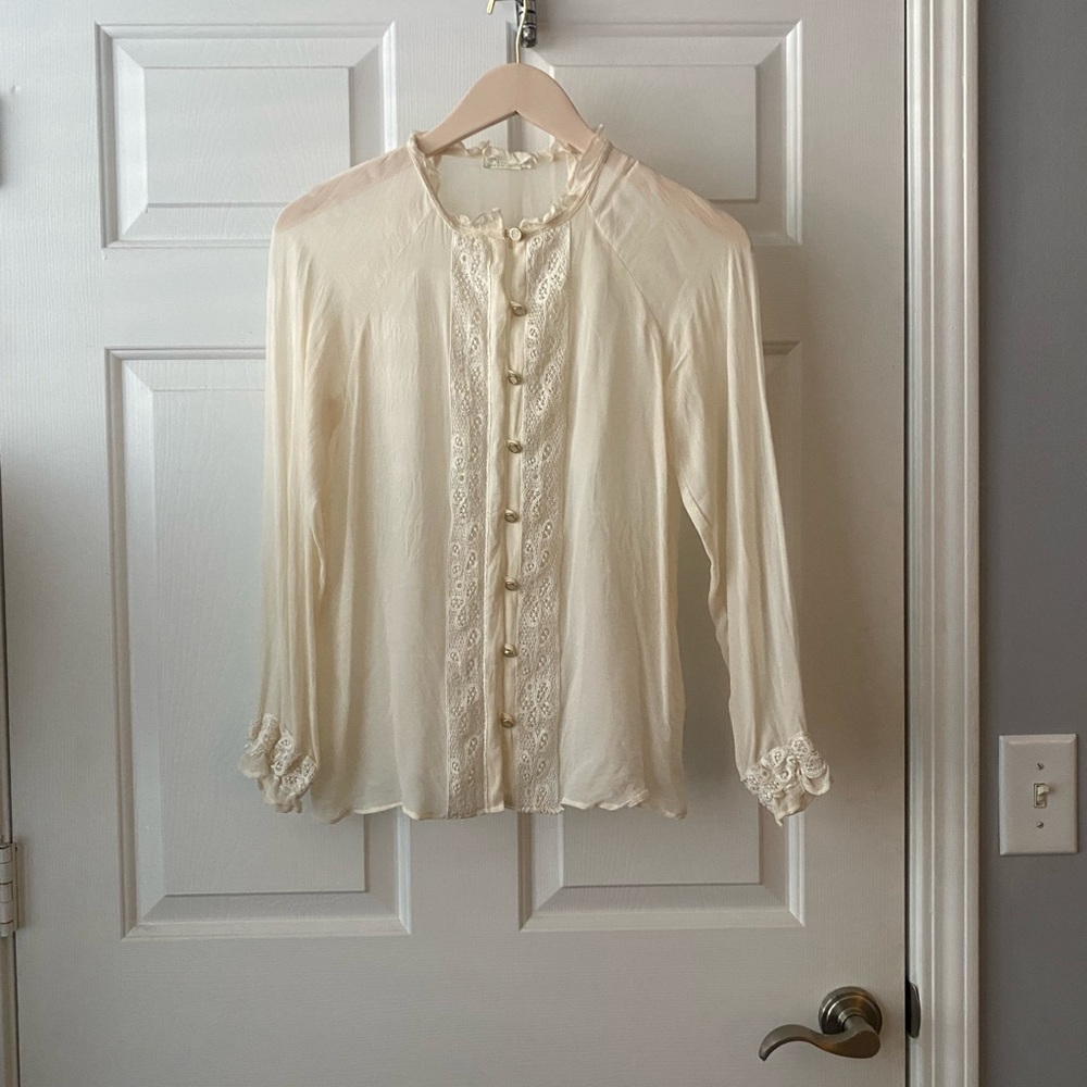 Spartina silk blouse